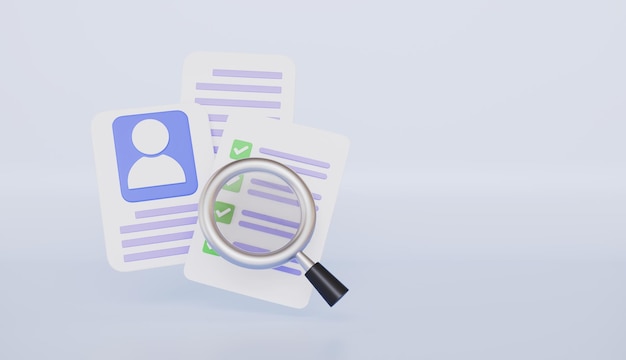 job recruitment good for banner and social media 3d illustration