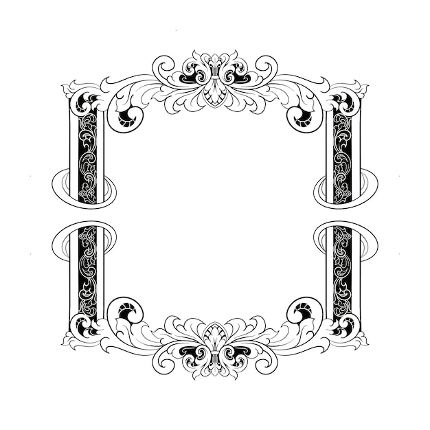 klassisk linje ornament