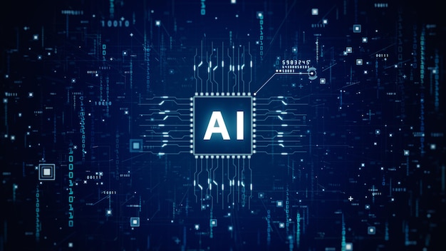 Kunstig intelligens AI Konsept Fremtid Teknologi Digitale data