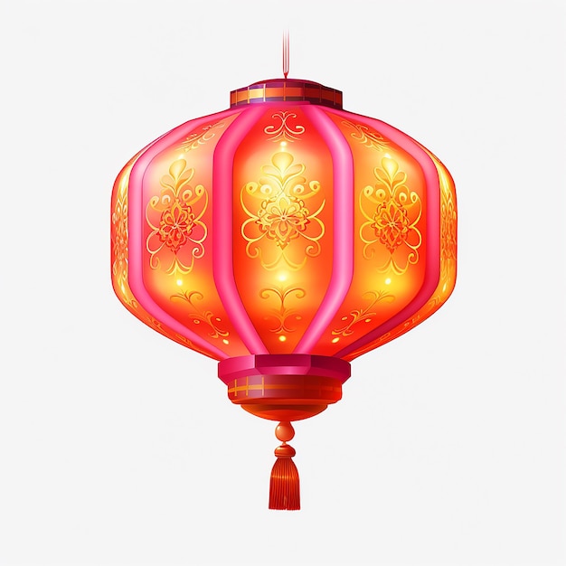 lantern red paper traditional Chinese pattern festive decor cultural glowing light handcr