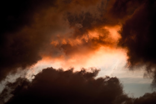 Lav vinkel av skyet himmel