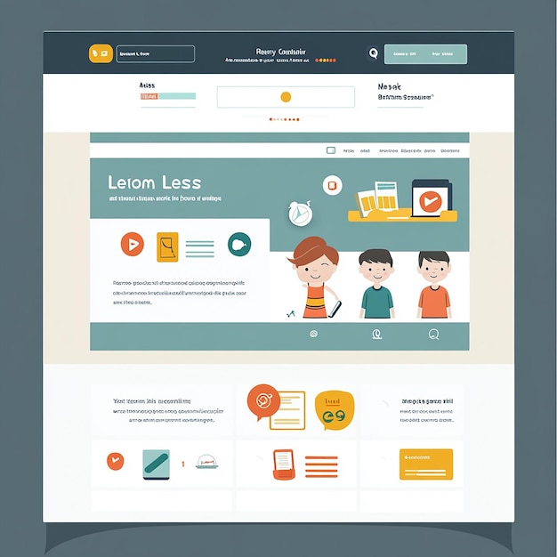 layout for a childrens learning dashboard