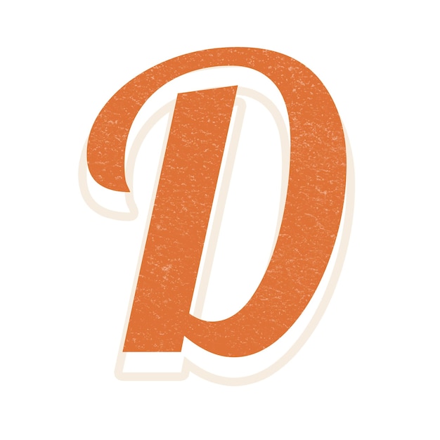 Letter D png handwriting font alphabet lettering