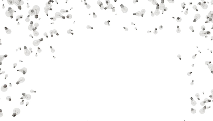 Foto light bulb incandescent bulbs rain 3d rendering
