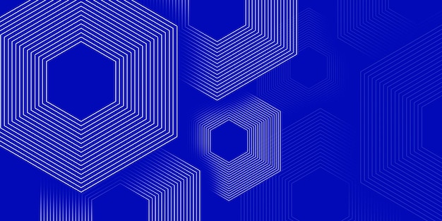lines geometric patterns abstract pattern on dark blue background modern glowing hexagonal lines