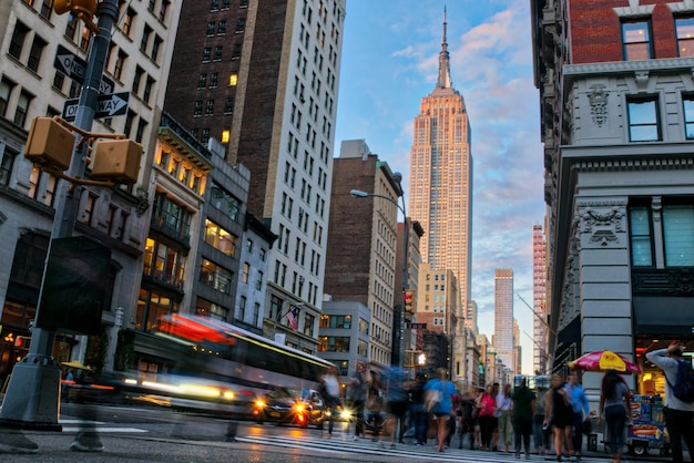 Low angle view of skyscrapers in city