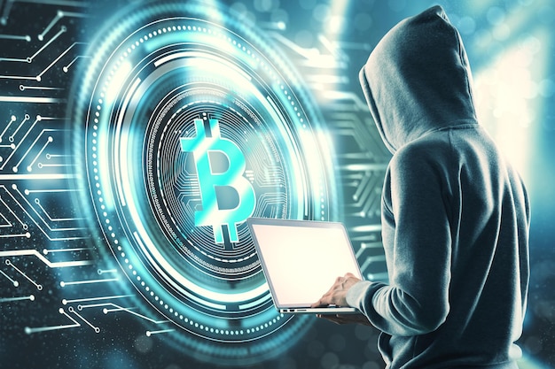 Malware and cryptocurrency concept