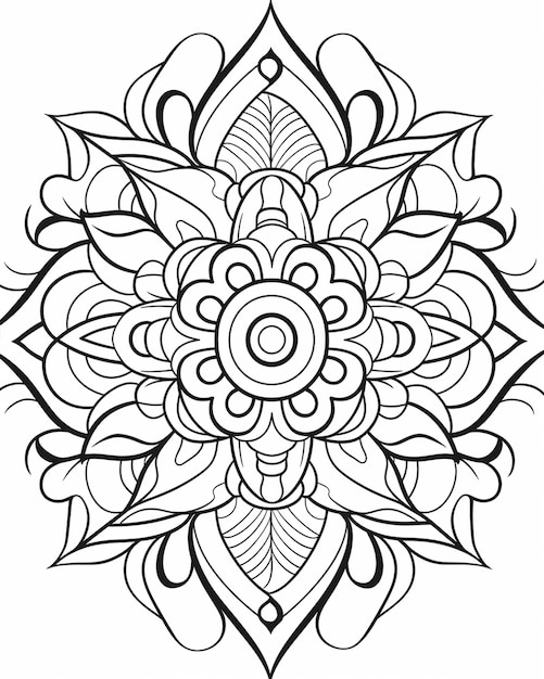 Mandala Pattern in Black and White