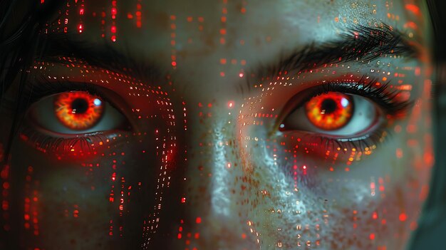 Matrix reality AI cyber technology advanced programming creating world where human experience