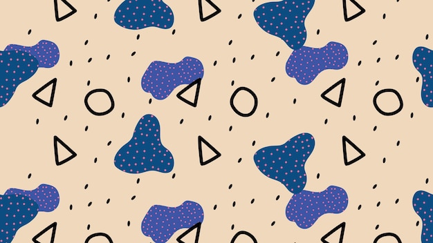memphis background abstract memphis background with geometric blue figures for your design