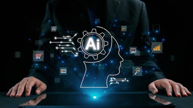 Menneskelig interaksjon med AI, kunstig intelligens, hjerneprosess, generativ AI UUID