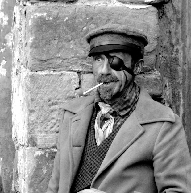 mid adult man smoking