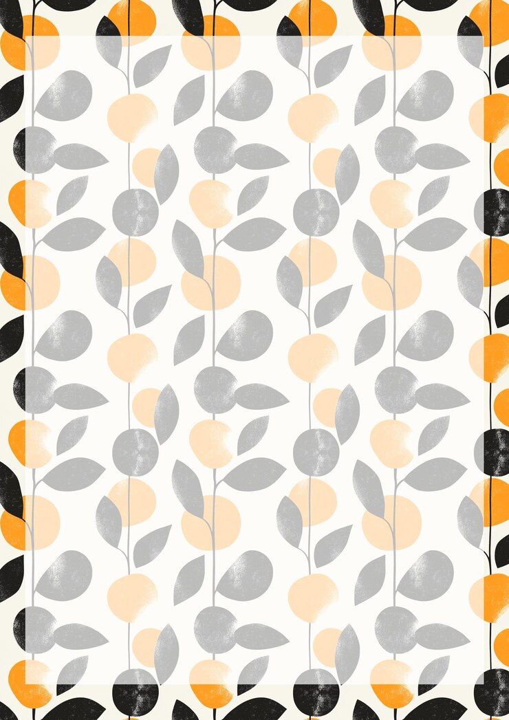 Foto mid century modern orange and gray pattern