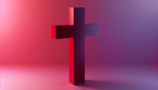 Minimal 3D good friday poster design