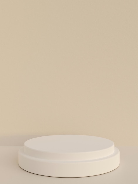 Minimal podium background for branding and product presentation 3d rendering