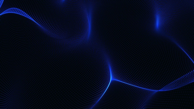 Mir blue wave isolated on the black background 1