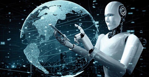 Mlb futuristic robot artificial intelligence huminoid ai data analytic technology