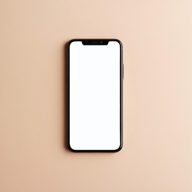 Mobile phone mockup on white background