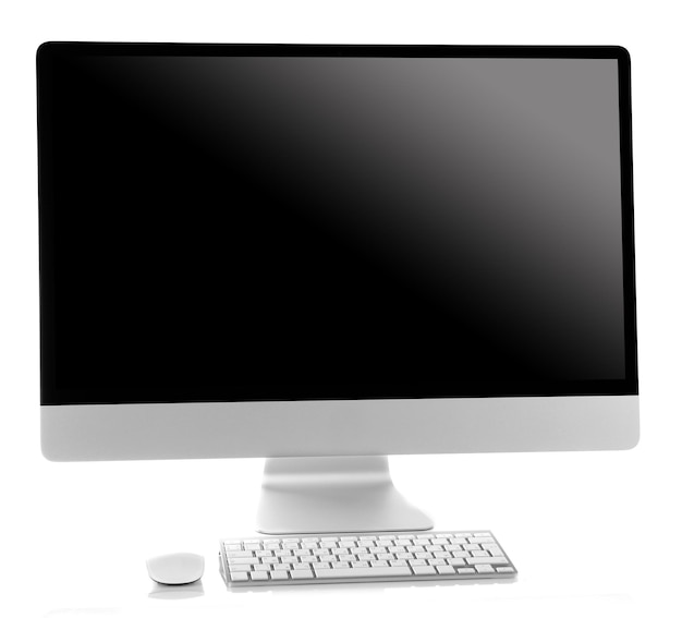 Modern computer isolated on white