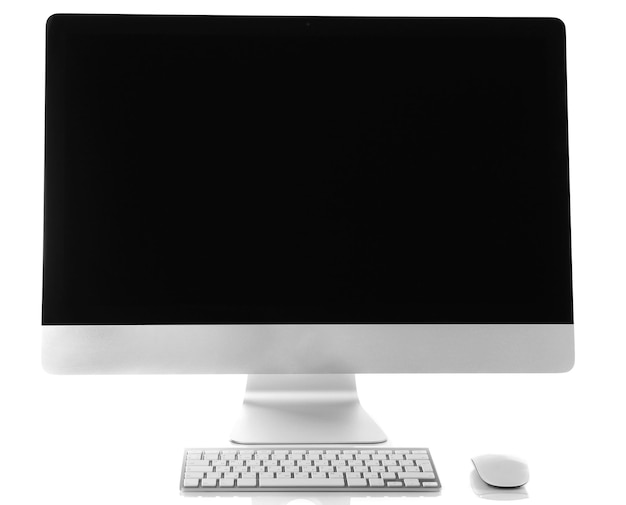 Modern computer isolated on white