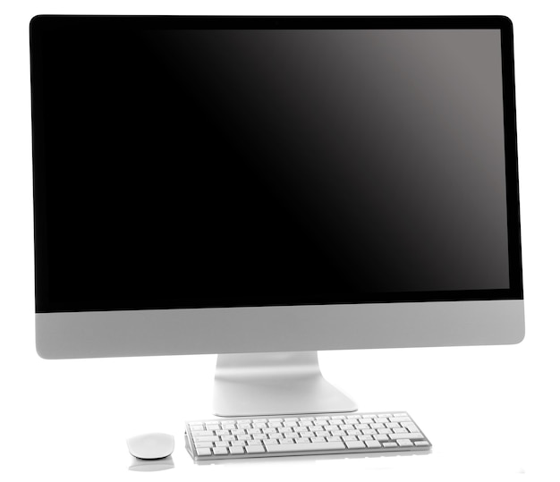 Modern computer isolated on white