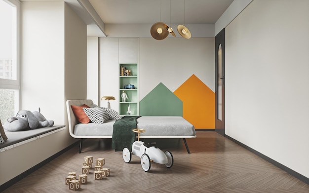 Modern Kids Room Interior