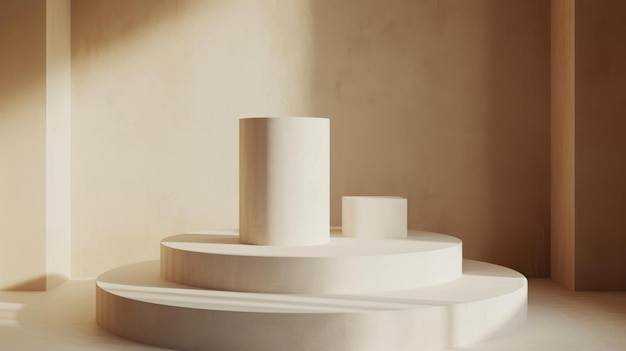 Modern podium display for product design Abstract background with platform for product display