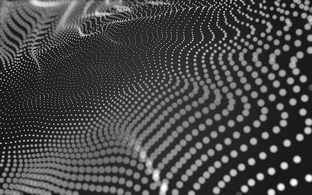 Molecules background with polygonal shapes