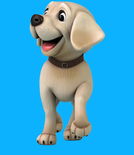Morsom 3D tegneserie brun Labrador retriever
