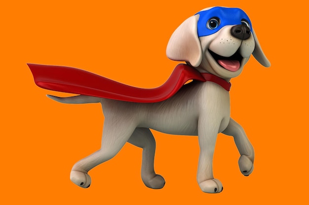 Morsom 3D tegneserie brun Labrador retriever