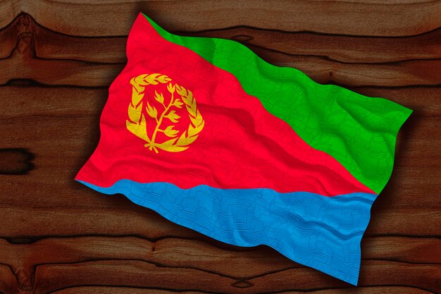 national flag of eritrea background with flag of eritrea