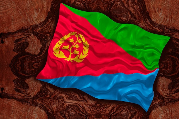national flag of eritrea background with flag of eritrea