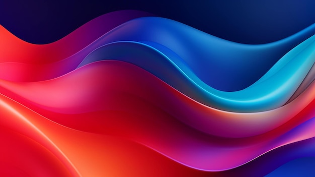 neon wavy shape background the rhythmic and fluid design of the wavy shapes aigenerated