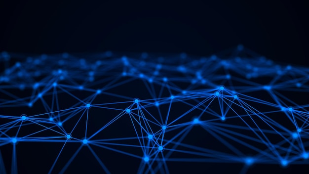 Network connection structure Abstract technology background Science background Big data digital background 3d rendering