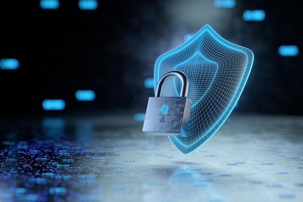 Network security Protection of personal data Data protection concept internet digital security technology concept for business Protect your data 3d render
