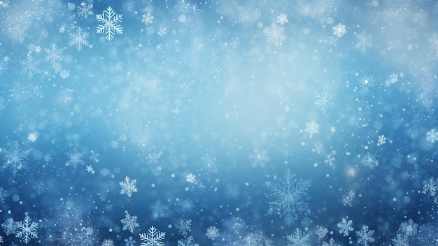 Nice Winter Background with Snowflakes Snowy Christmas Beauty