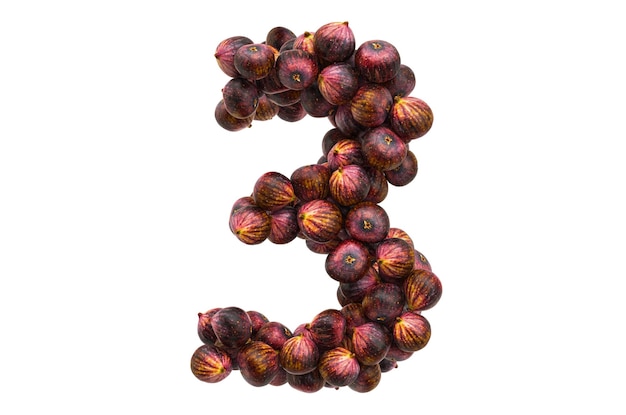 number 3 from common figs 3d rendering