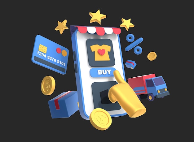 Online Store on Phone in Action