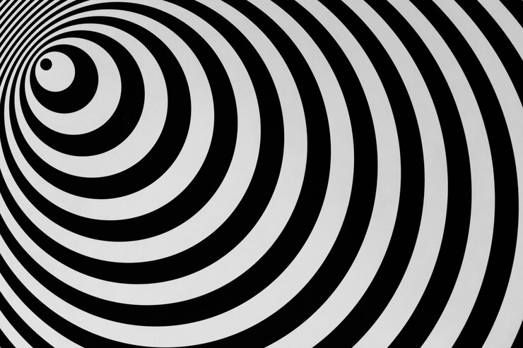 Foto optical illusion horizontal background abstract curves geometric effect