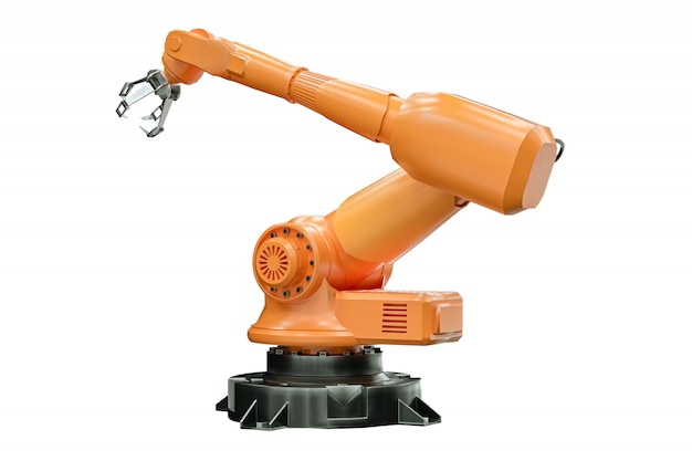 Orange robot arm manipulator