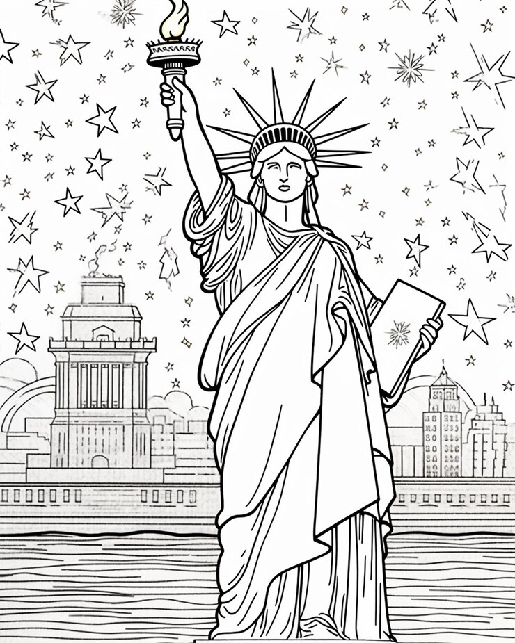 Foto page of fireworks coloring pages
