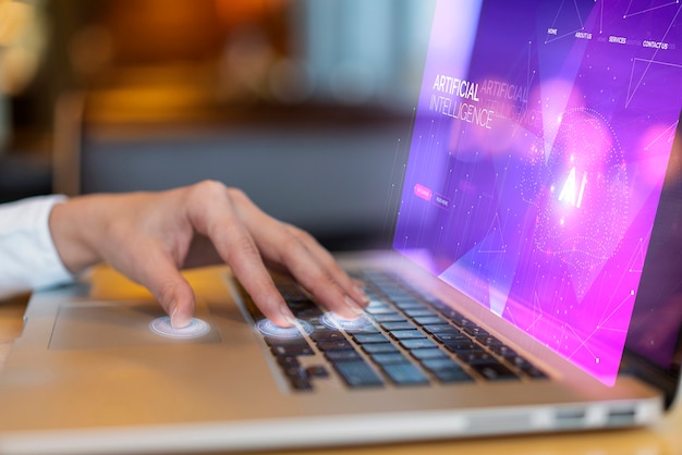 people generating images using artificial intelligence on laptop