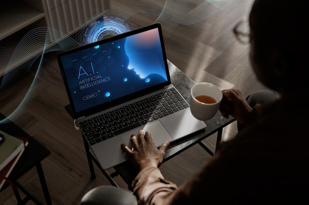 people generating images using artificial intelligence on laptop