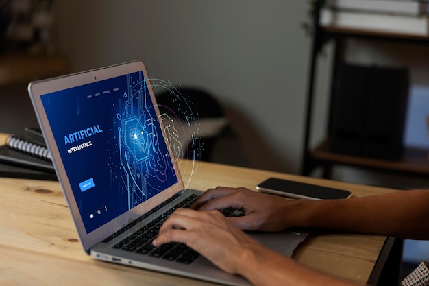 people generating images using artificial intelligence on laptop