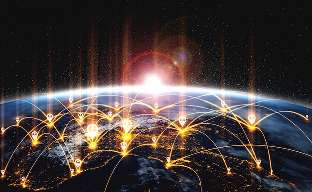 People network and global earth connection in innovative perception