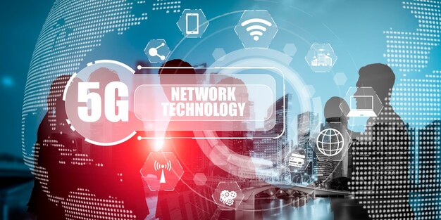 people network and international communication concept.
