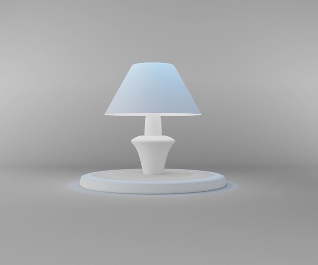 Photo a Lamp With a White Shade Is On a Table