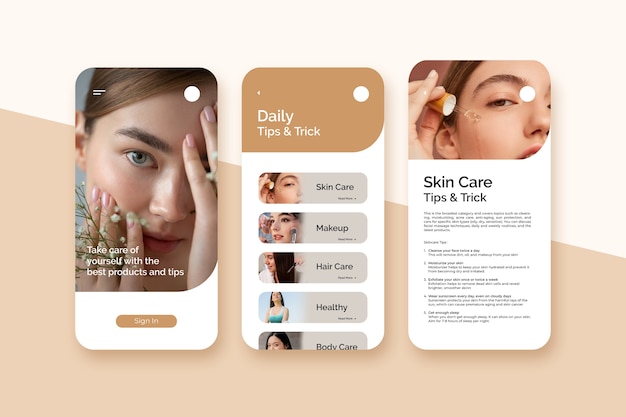 phygital beauty interaction app collage