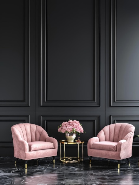 Pink Velvet Armchairs
