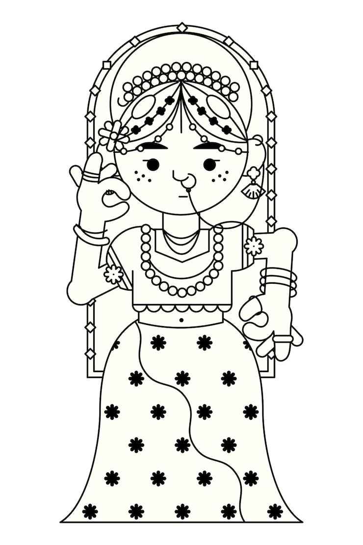 Foto png diwali woman design element transparent background